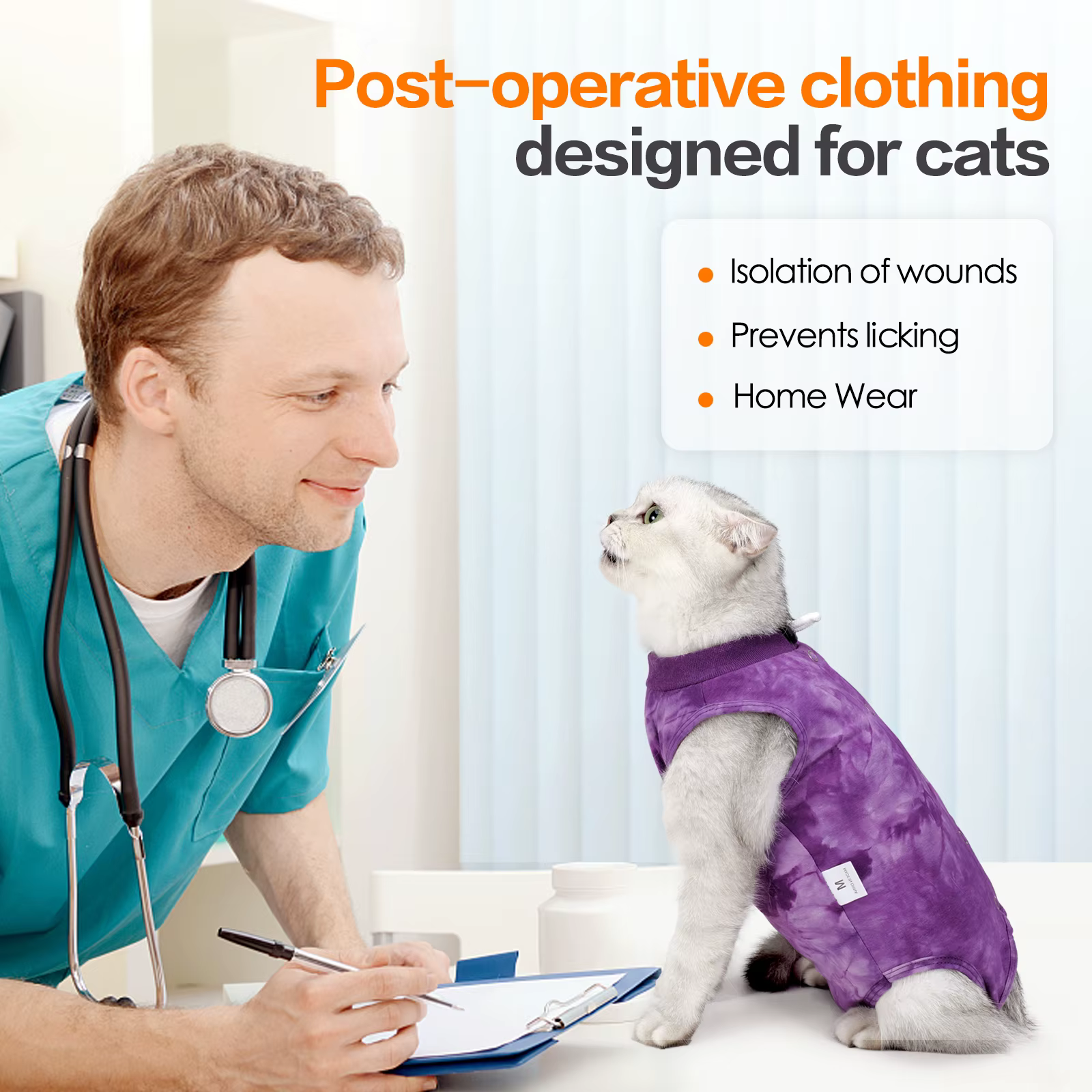 Glaçage de stérilisation pour chats de petite et moyenne taille, proporanti-léchage, soins de récupération, tenues trempées pour chiots et chatons, fournitures pour chats