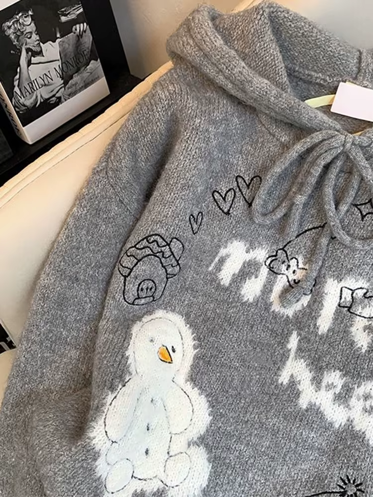 Zoki-Pulls de bonhomme de neige mignons pour femmes