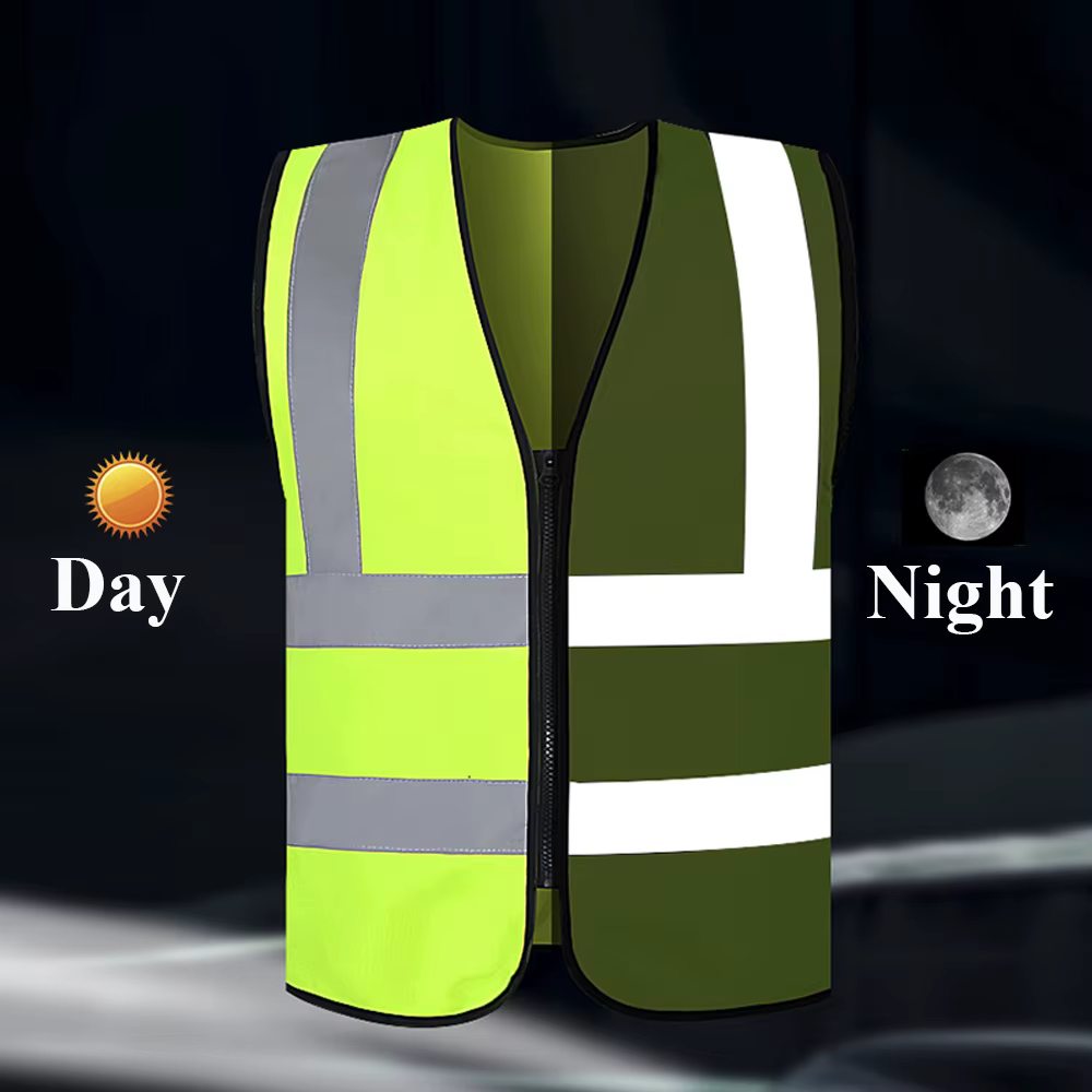 Gilet de travail pour hommes et femmes, avec fermeture éclair, vêtements de travail haute visibilité, uniformes de vêtements de travail pour la Construction