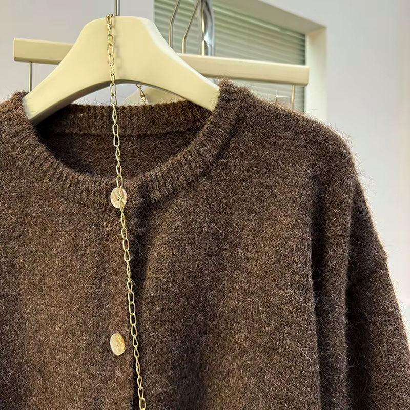 Cardigan en cachemire tricoté pour femme