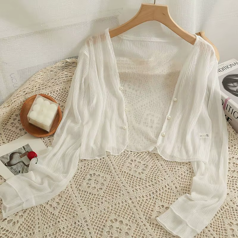 Cardigans Respirants à Simple Boutonnage pour Femme