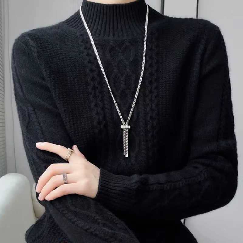 Pull chaud en cachemire pour femme