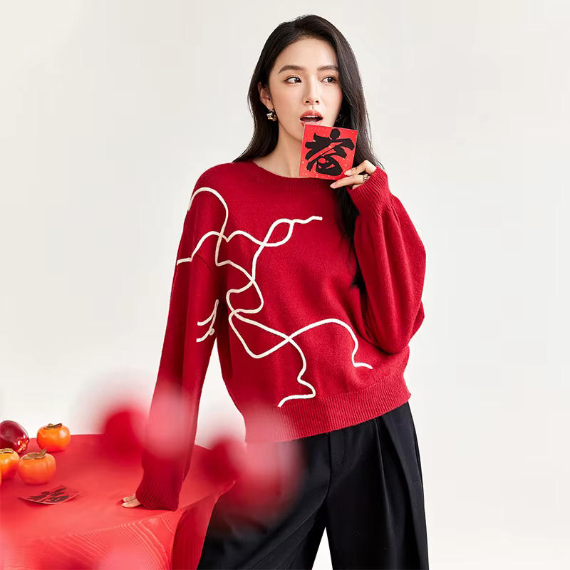 Pulls en tricot épissés SENTUBILA pour femmes