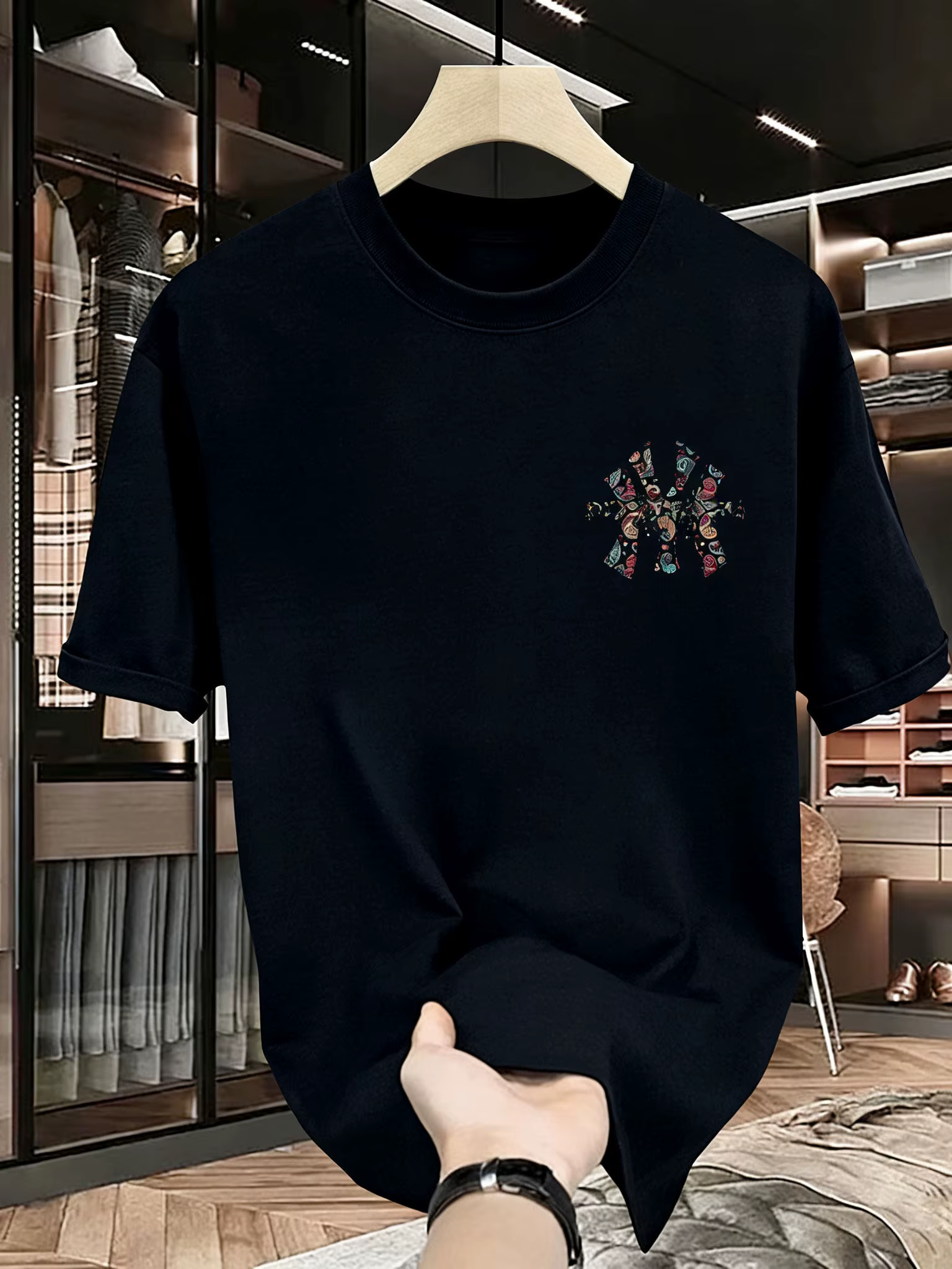T-shirt imprimé d'été pour homme - T-shirt ample de haute qualité, décontracté, polyvalent et tendance