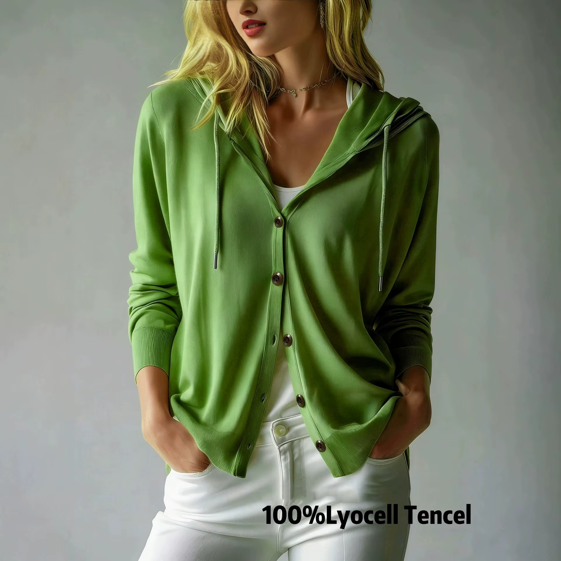 Nouveau cardigan tricoté à capuche multicolore pour femme 2026