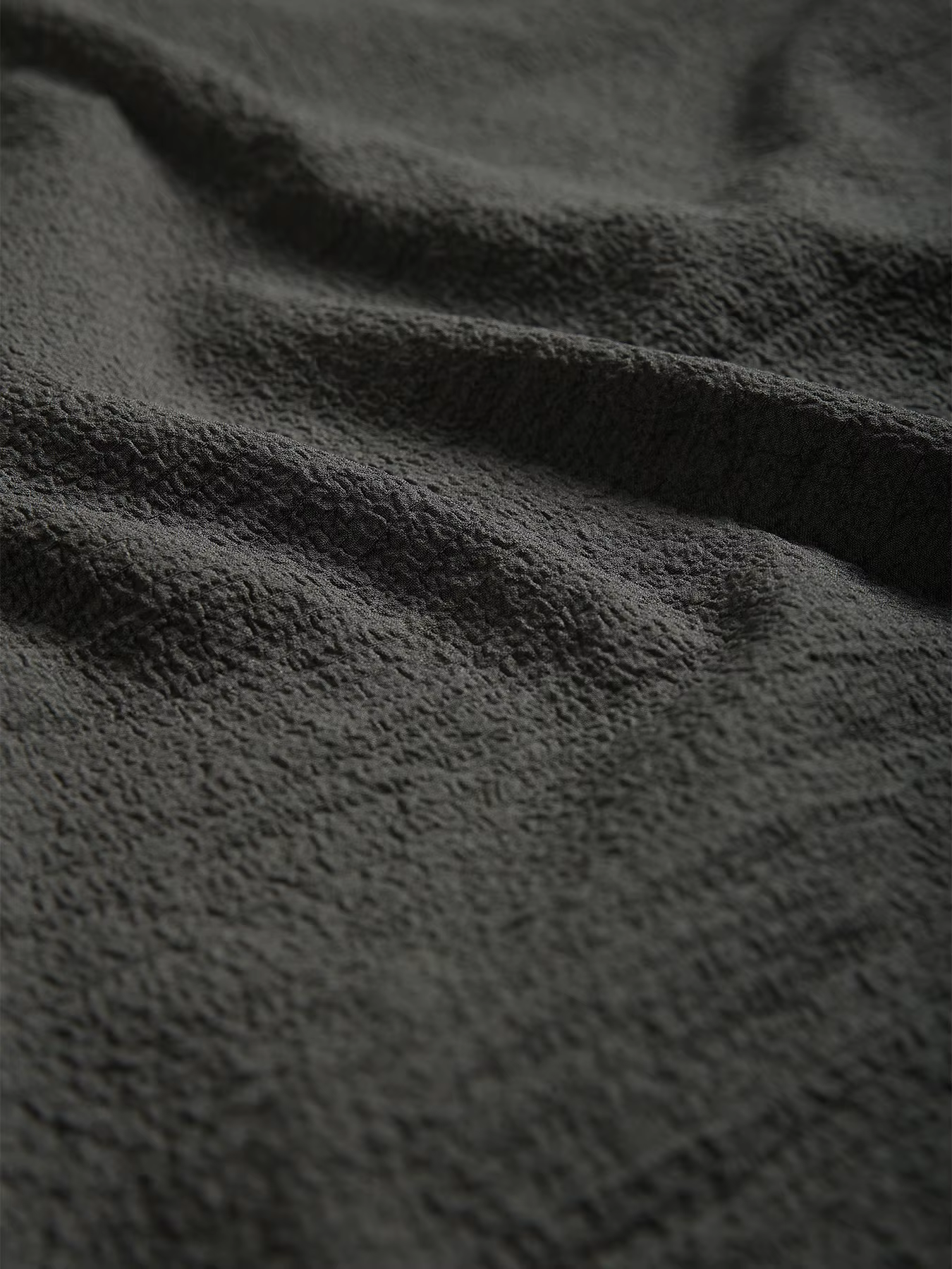 Chemise à col cubain texturée pour homme, décontractée et respirante, à manches courtes, pour l'été