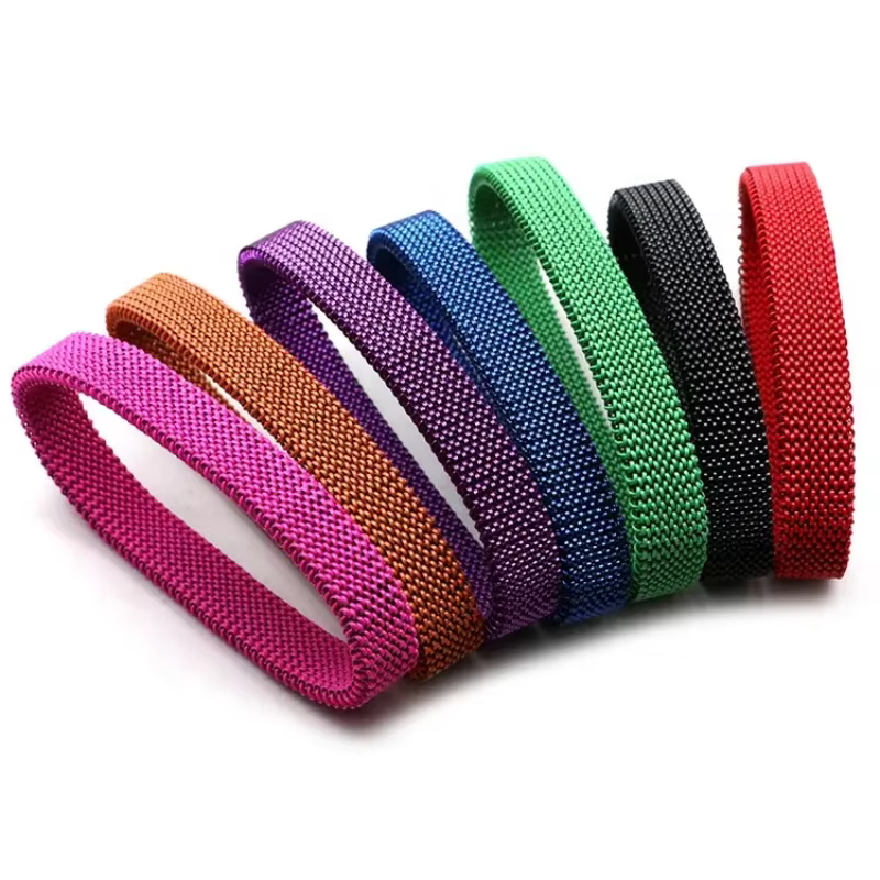 Bracelet en maille élastique de haute qualité, bracelet classique Reflexions en maille, adapté pour sortir et assister à des fêtes