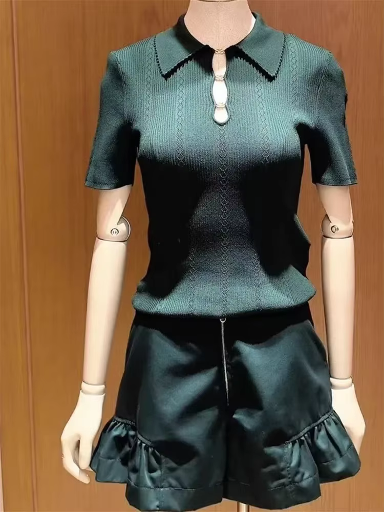Pull torsadé vert noirâtre pour femmes