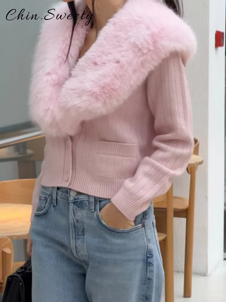 Cardigan court en tricot Chic pour femme