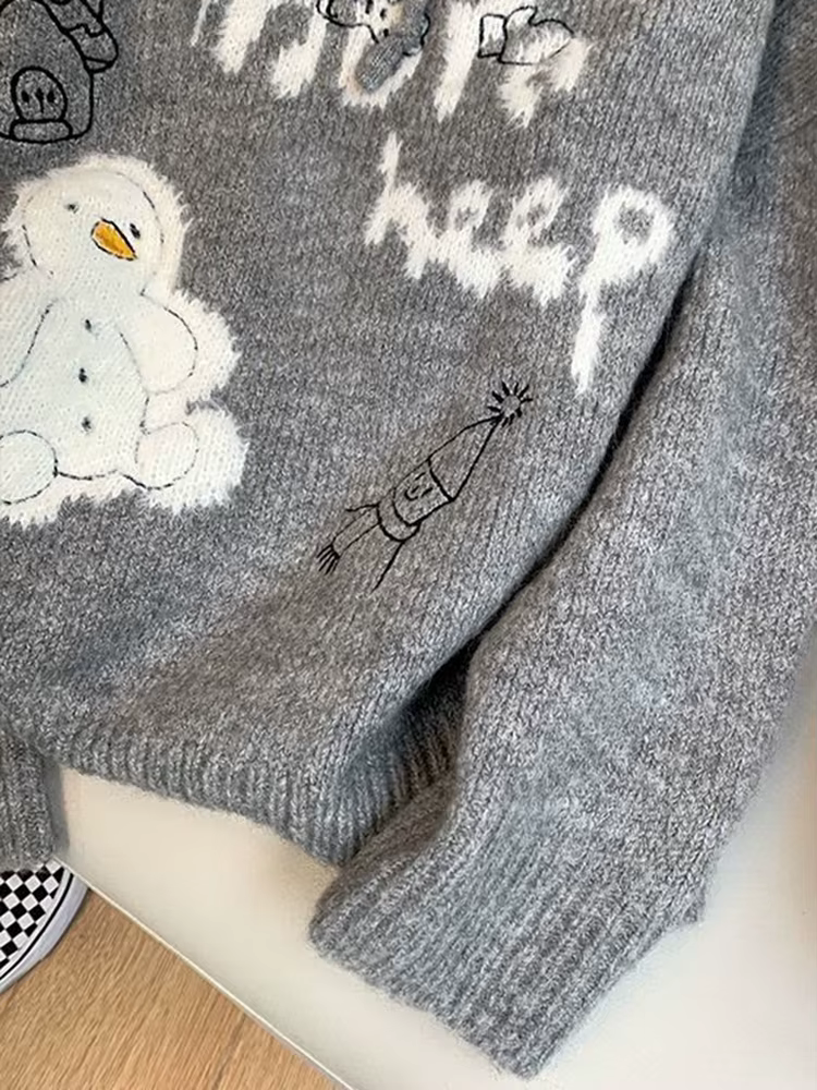 Zoki-Pulls de bonhomme de neige mignons pour femmes