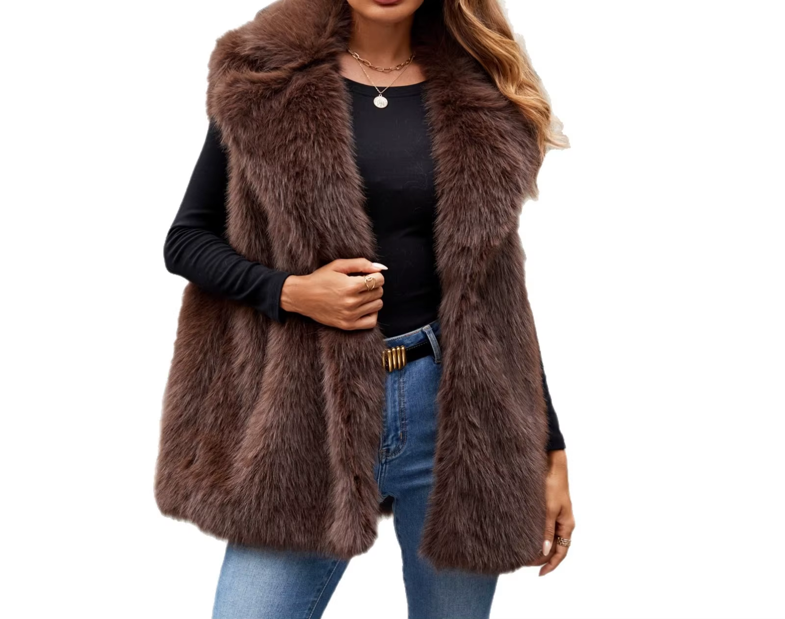 2025 nouveau gilet ample à col montant pour femmes chaud