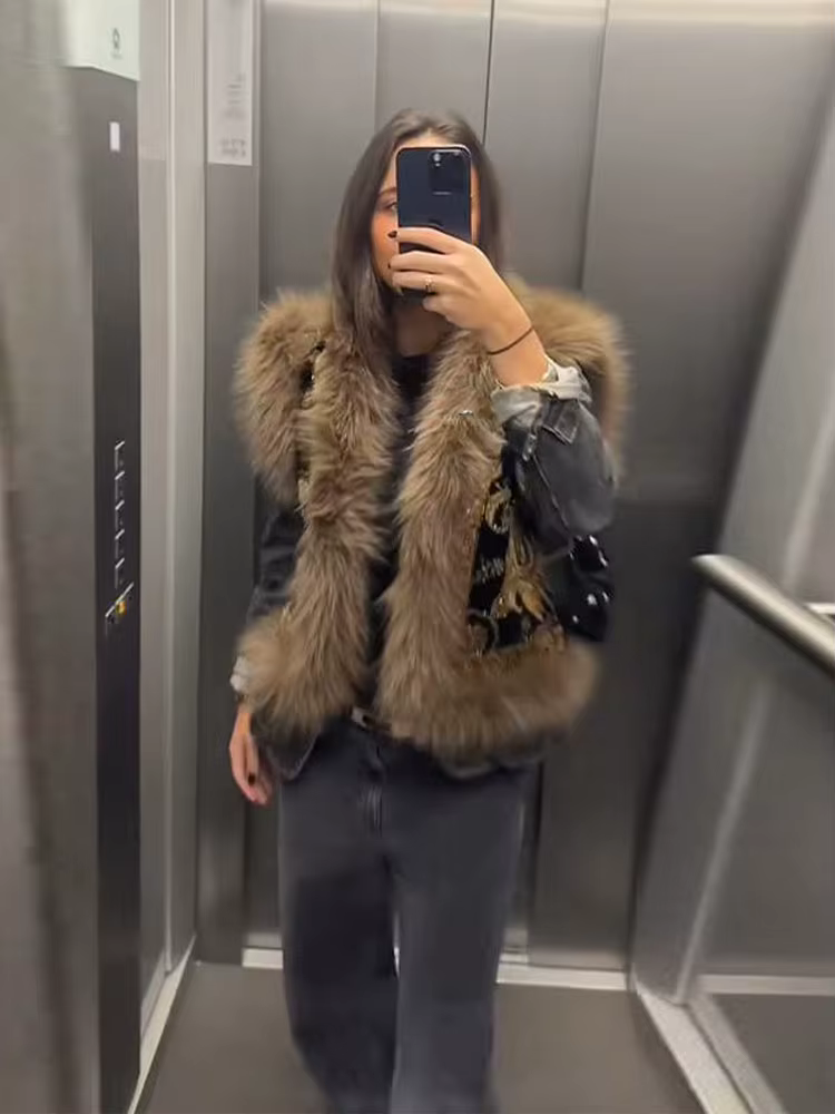 Veste à capuche à paillettes brillantes pour femmes