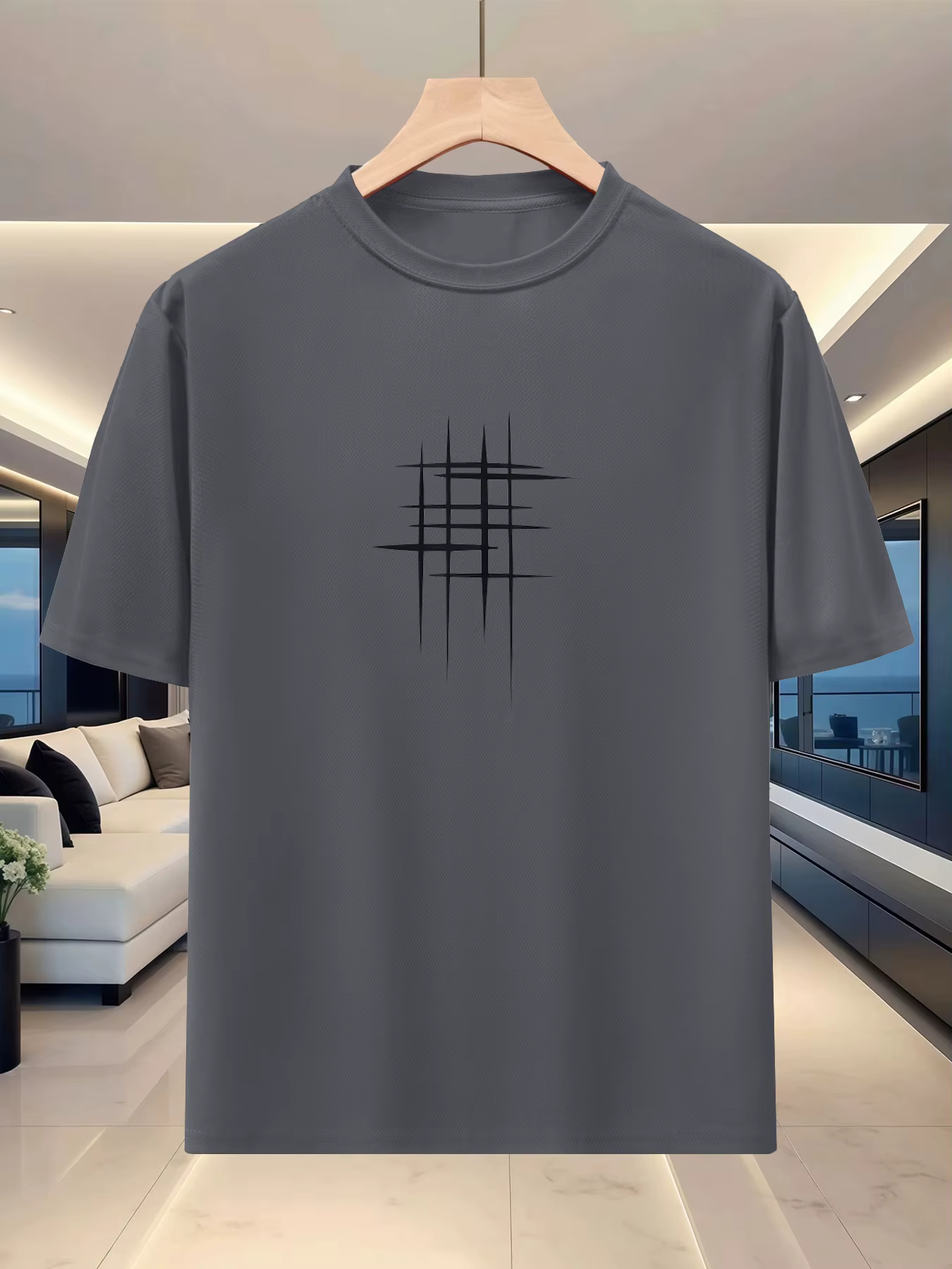 T-shirt à col rond et manches courtes pour homme - Vêtement de sport décontracté, respirant et à séchage rapide, anti-humidité, élégant et polyvalent