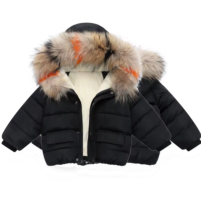 Doudoune légère à capuche pour garçon et fille, manteau pour enfants, vêtements d'extérieur d'automne et d'hiver, à la mode, vêtements de noël et du nouvel an