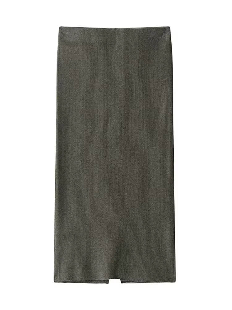 Ensemble jupe Cardigan tricoté à carreaux pour femmes