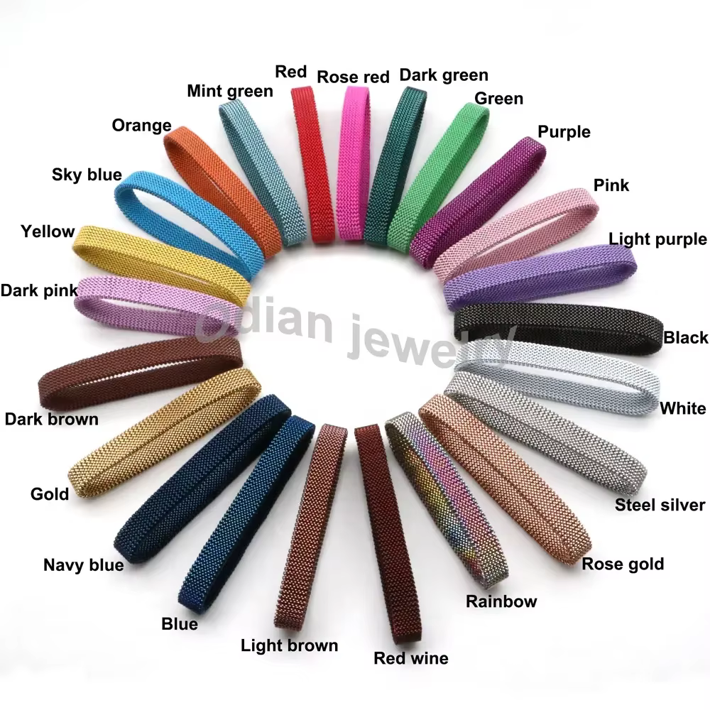 Bracelet en maille élastique de haute qualité, bracelet classique Reflexions en maille, adapté pour sortir et assister à des fêtes