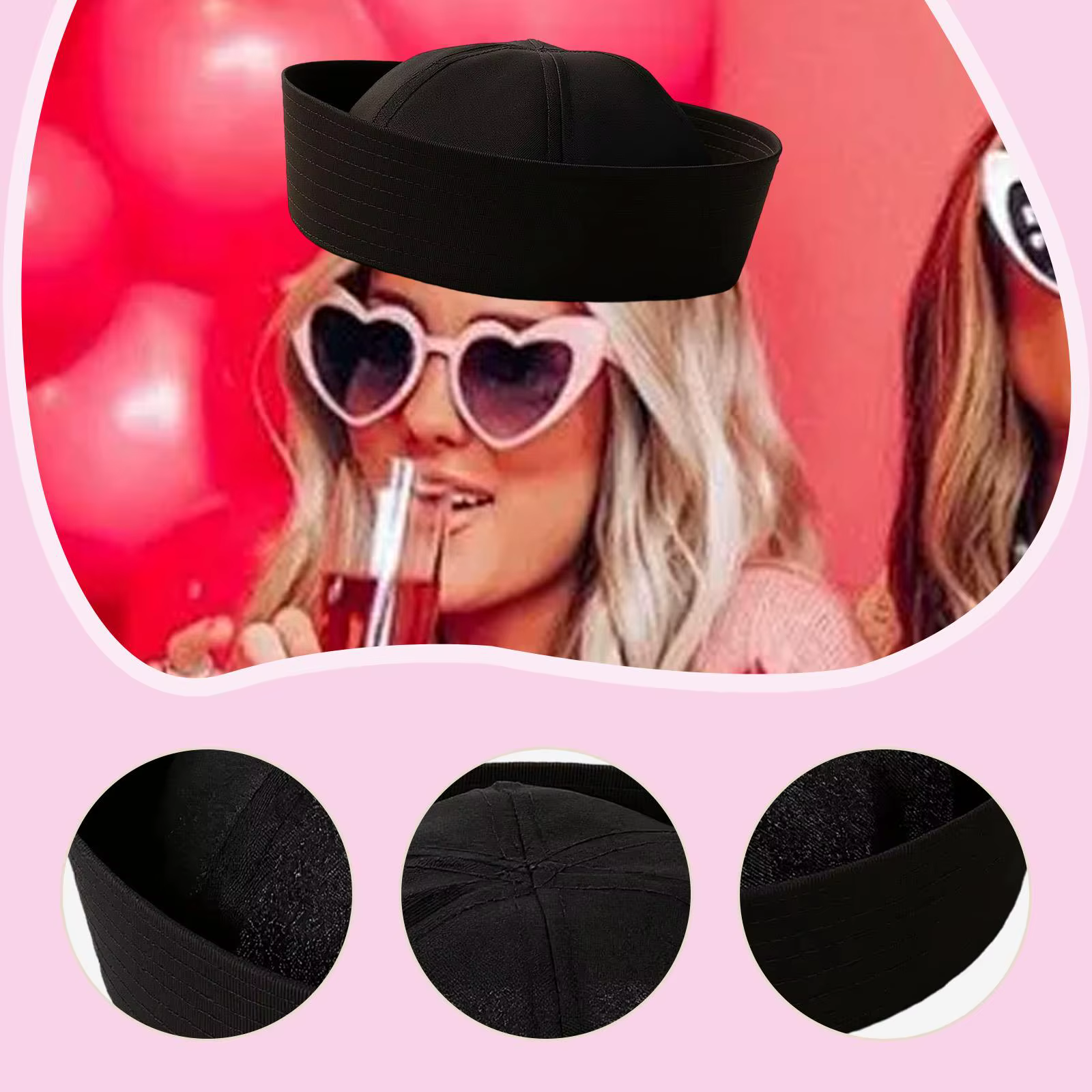 Chapeau de marin minimaliste, élégant et accrocheur, style nautique, casquette de capitaine pour les fêtes, Halloween, spectacles sur scène