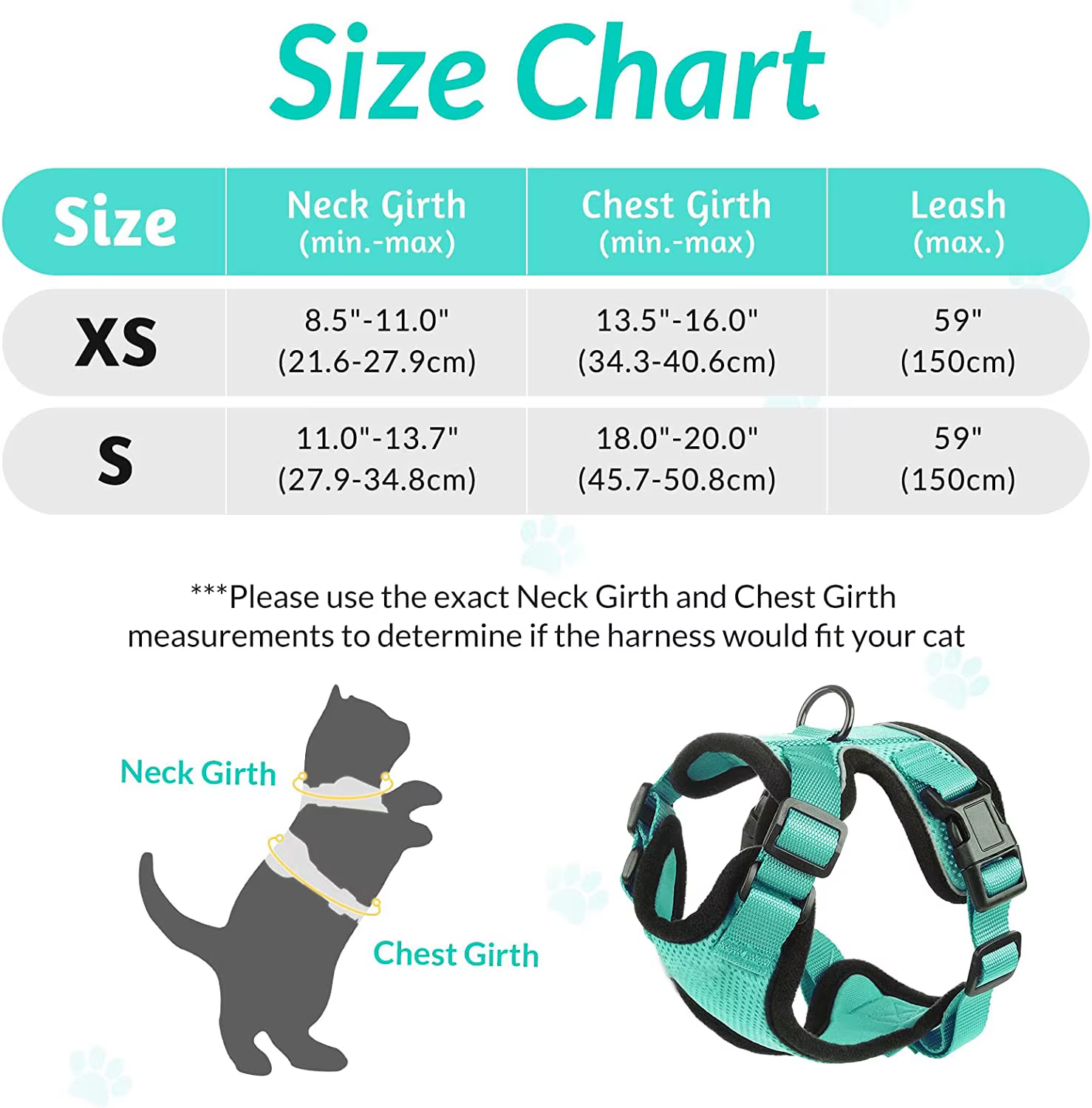 Harnais et laisse pour chat pour la marche, harnais de gilet doux et réglable anti-fuite pour chats, EasyControl