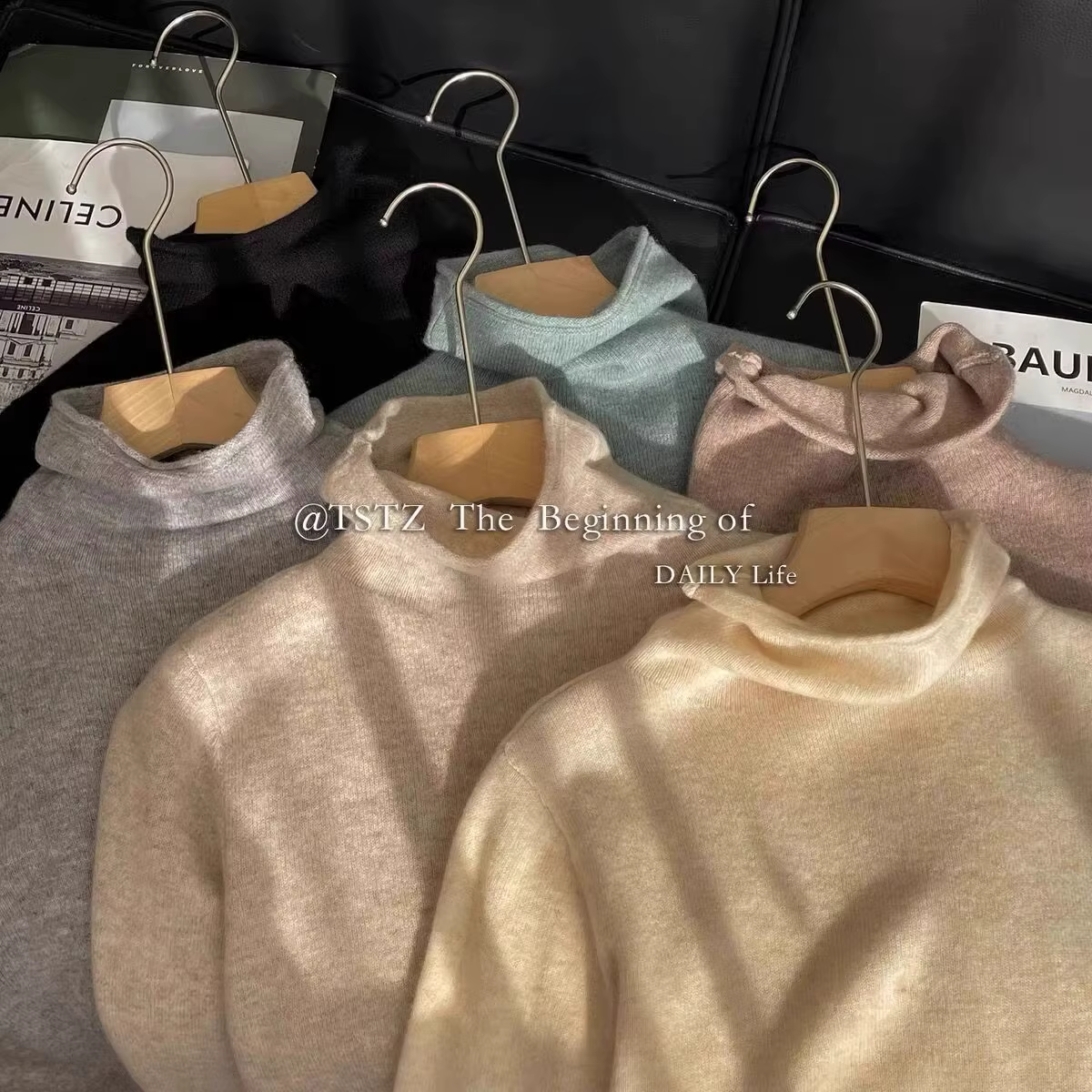 Pull à col roulé pour femme