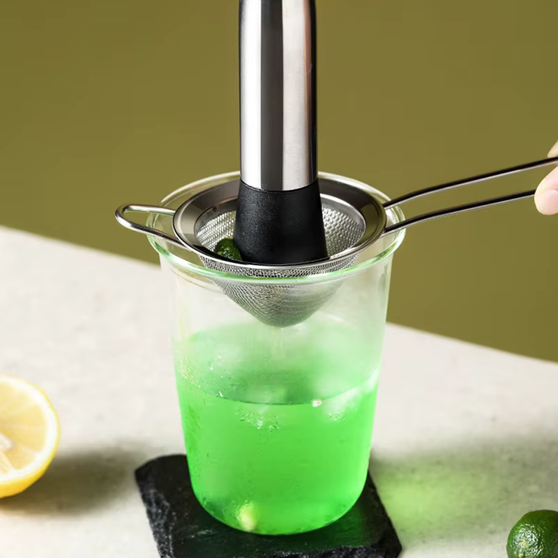 Filtre à mailles coniques en acier inoxydable, robuste, Durable, résistant à la Corrosion, à mailles fines, pour Bar, thé, Cocktail, pâte, marches de café, 1 pièces