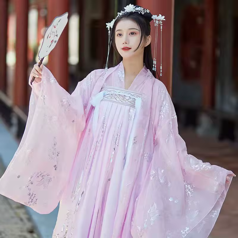Cardigan Hanfu en mousseline de soie pour femme