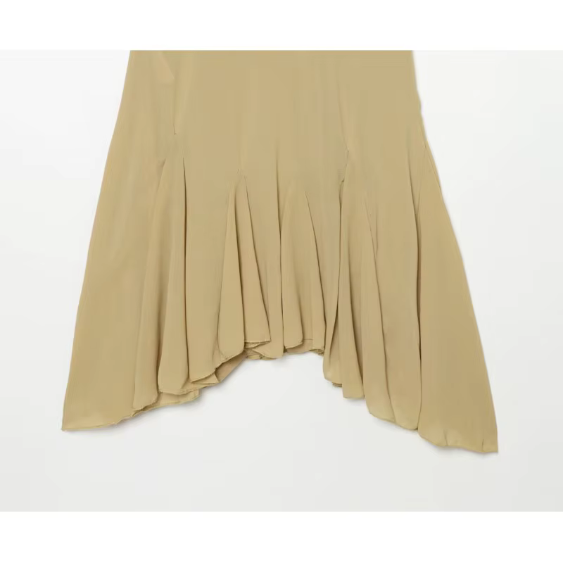 Robe décontractée pour femme à col halter et volants, nouvelle collection été 2026, col en V, ourlet évasé asymétrique, idéale pour la plage, les vacances et le quotidien