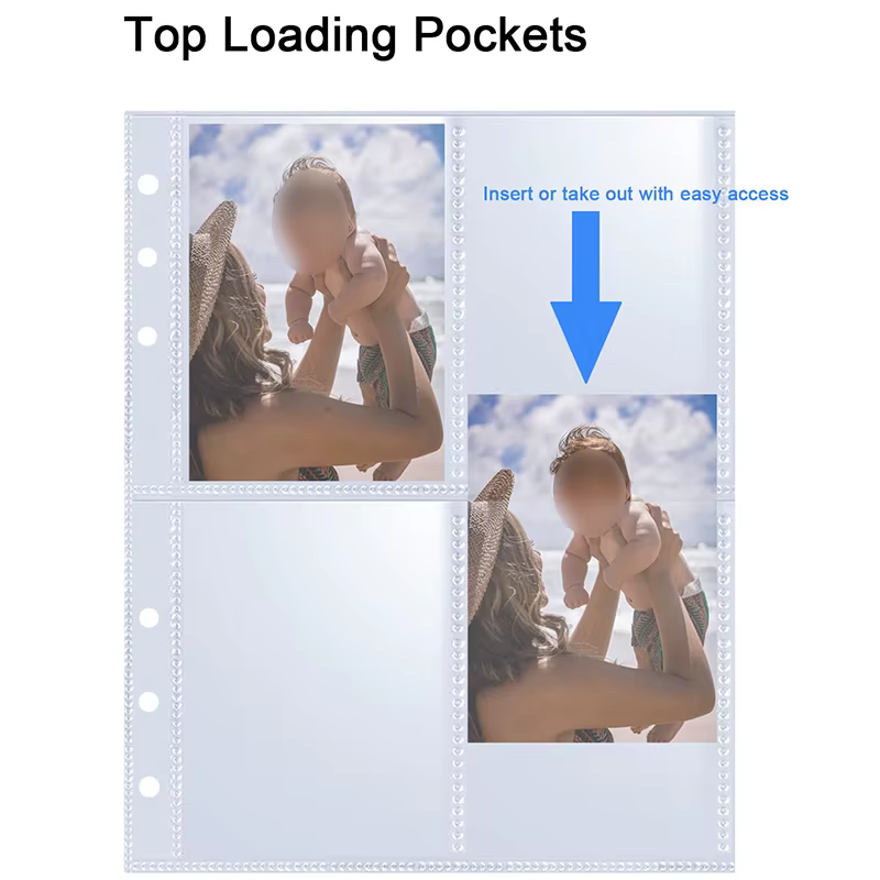 25 pièces Page (4 grilles) carte Photo A5-Binder Kpop Albums photos cartes idole feuilles mobiles recueillir livre classeur porte-carte Photo