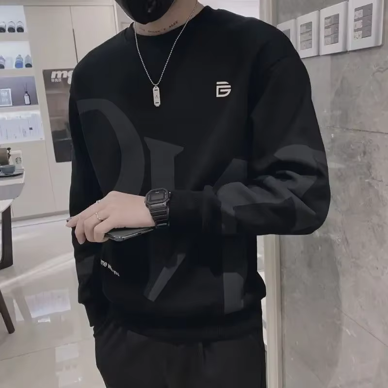 Pull à col rond PVD pour hommes, sweat-shirt, style coréen, streetwear S, haute qualité, automne, nouveau