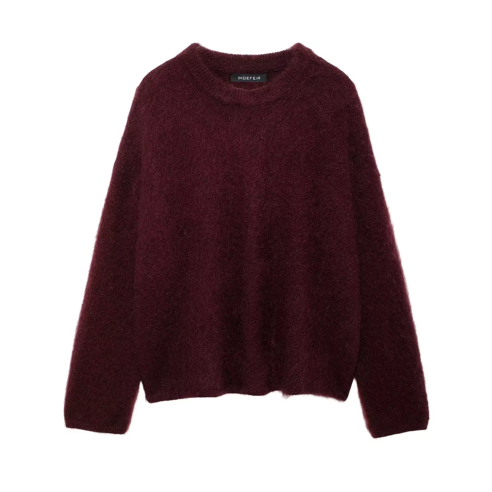 HH femmes hiver nouveau solide grande taille Mohair mélangé pull