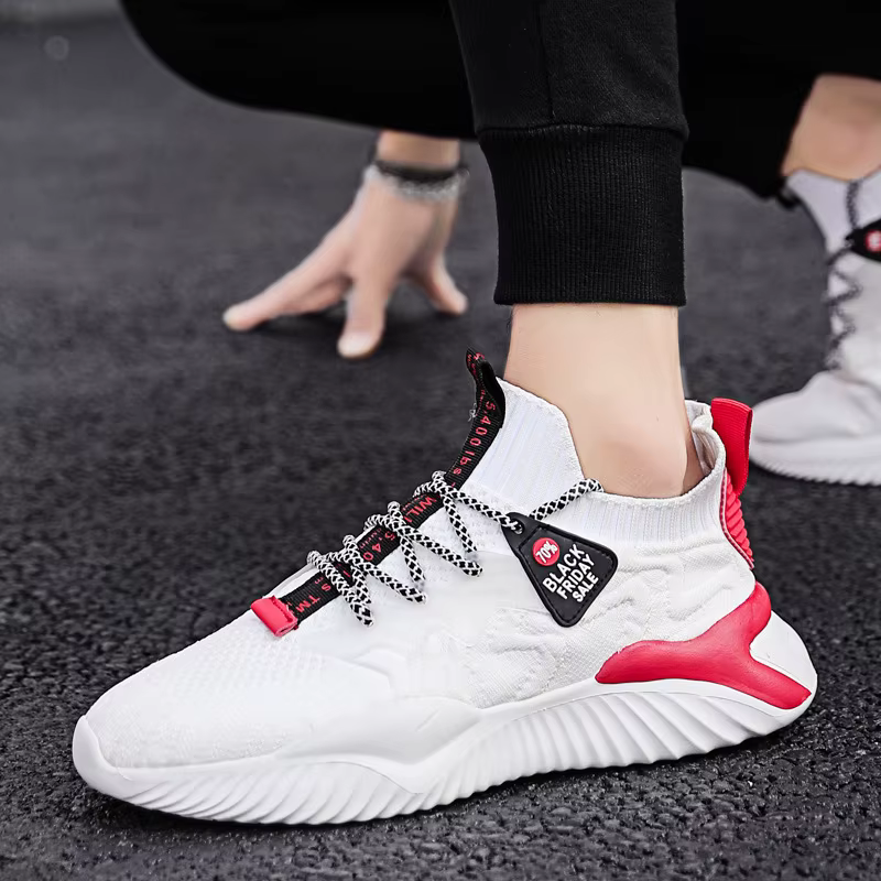 Chaussures de Course Respirantes en Maille pour Homme, Baskets d'Extérieur Décontractées, Antidérapantes, à la Mode, Nouvelle Collection