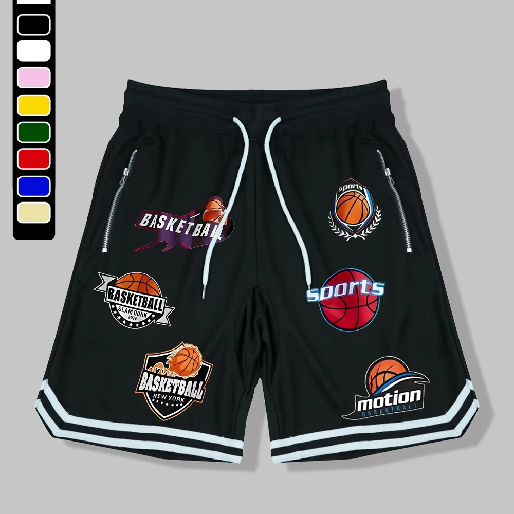 Short de basket-ball en maille pour hommes, ample, à séchage rapide, pour entraînement sportif, jogging d'été, pantalon court respirant décontracté