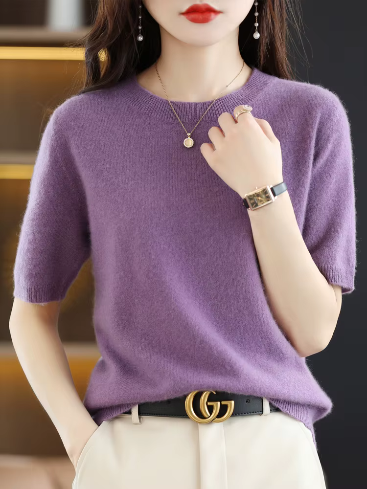Pull en laine mérinos et polyester pour femmes, coupe ample, style décontracté, automne hiver, confortable et élégant, parfait pour le bureau ou pour se blottir à la maison