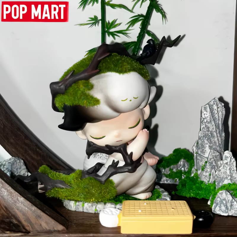 POP MART Hot Original Dimoo histoires dans la tasse série Anime figurine jouets à la mode mignon poupée modèle jouet cadeaux d'anniversaire