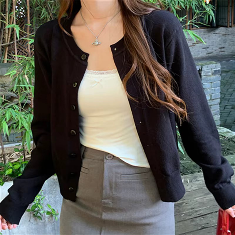 Cardigan à manches longues pour femmes
