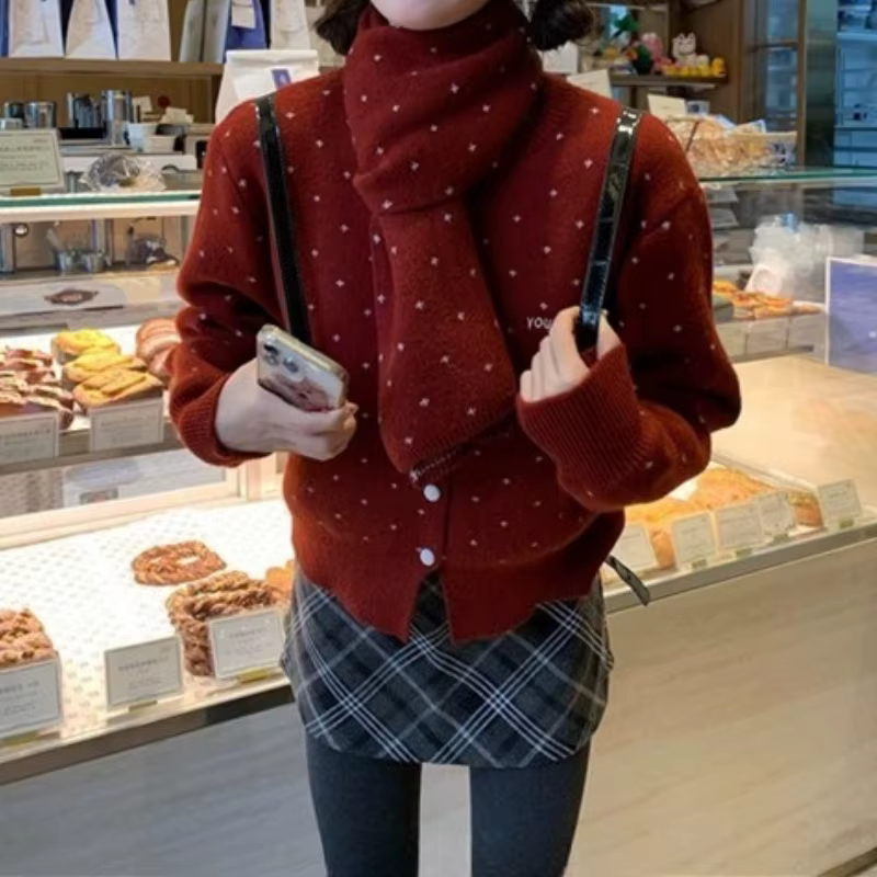 Pull de Noël rouge Pull d'automne et d'hiver pour femme Cette année
