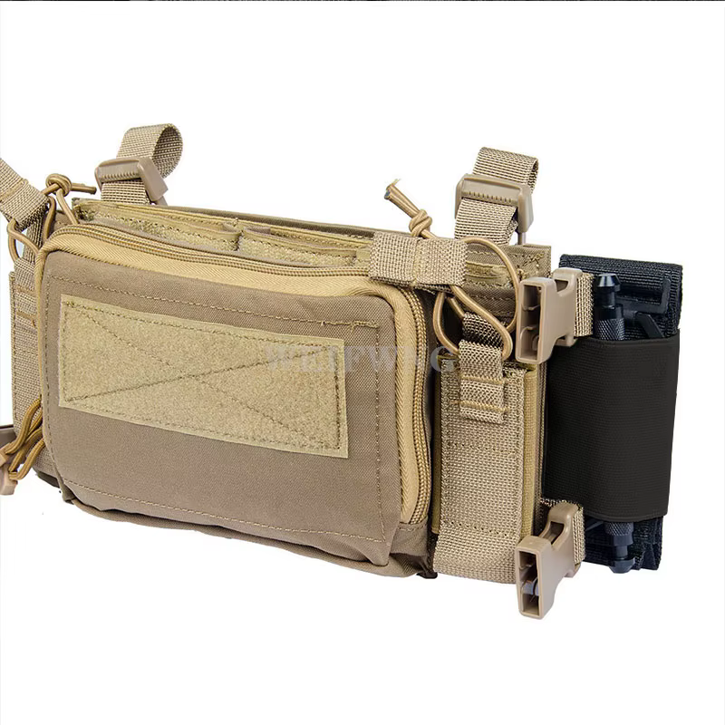 Support de garrot élastique tactique, pochette EDC, porte-plaque, plate-forme de poitrine, gilet, ceinture, sac à outils de survie, support de rangement sécurisé