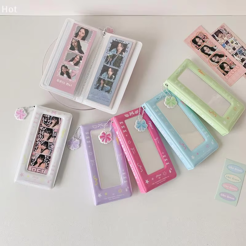 Cadre de cabine Photo multicolore, Album de cabine Photo pour bandes Photo 2x6 pouces, 20 Pages, 40 Photos