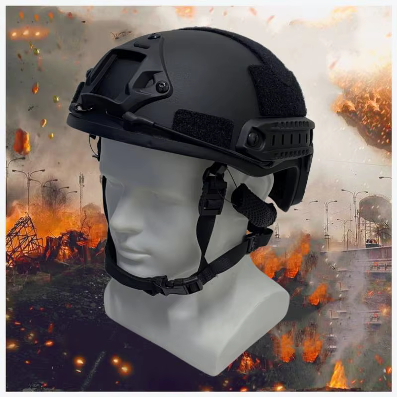 Casque Balistique - Casque Tactique Balistique Wendy Aramid Kevlar FAST Vert Armée NIJ IIIA Coupe Haute - Casque Pare-balles