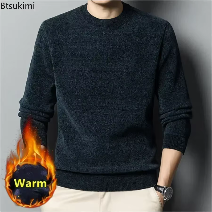 2026 hommes épais chaud Chenille cachemire pull haut automne hiver doux