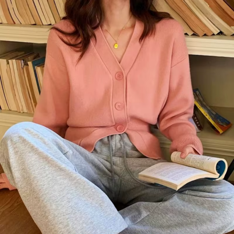 Cardigan décontracté tricoté AOSSVIAO élégant pour femme automne hiver 2026 coupe ajustée unique et de niche style bureau femme
