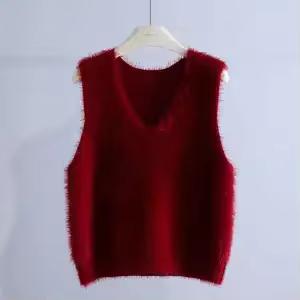 Gilet en peluche de vison pour femmes