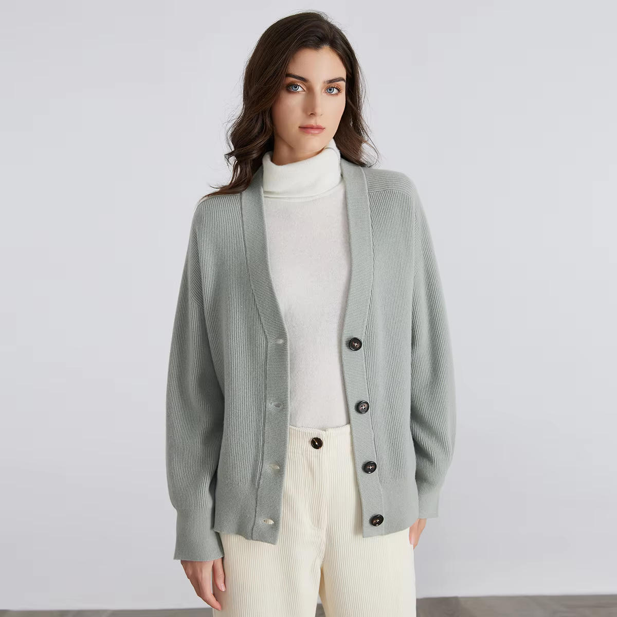 BC735-Pull 100% Laine, Gilet de Luxe, Vêtement d'Hiver Décontracté