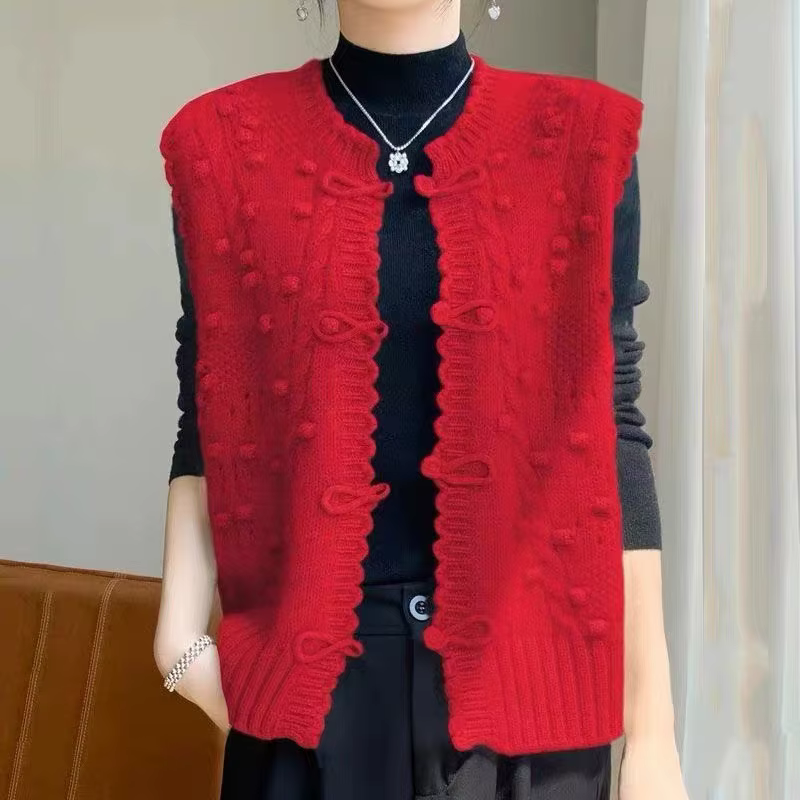 Gilet pull tricoté pour femme