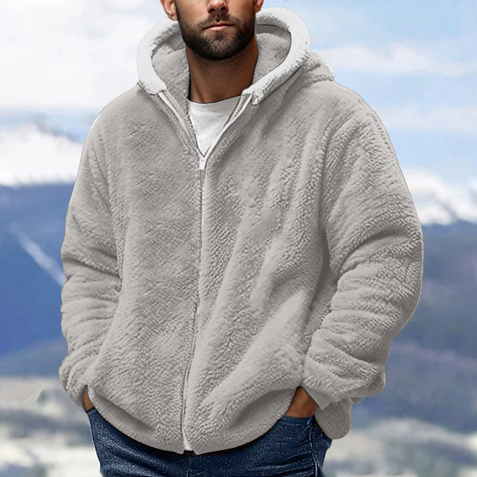 Veste chaude en velours Double face pour hommes, Cardigan à capuche à manches longues, mode automne-hiver, manteau à capuche Vintage, sweat-shirt décontracté
