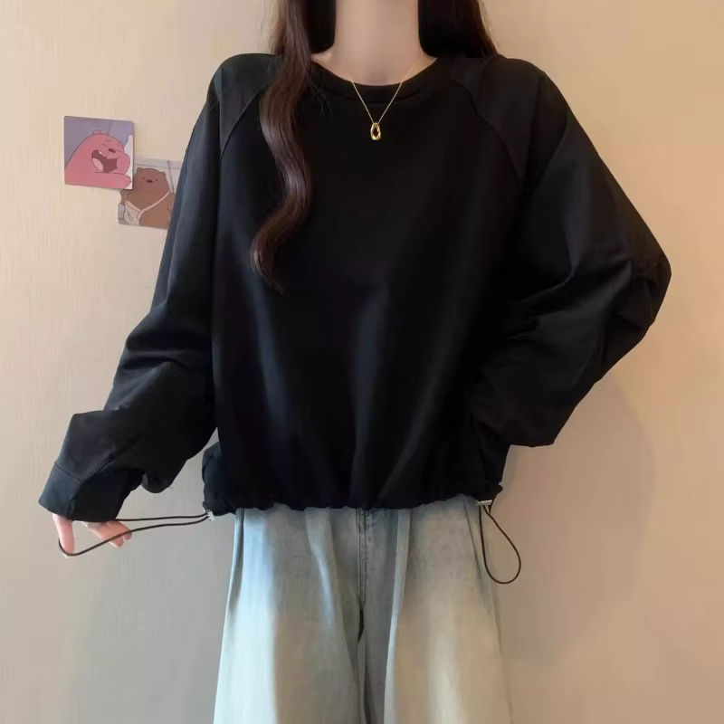 Pull à manches longues et col rond pour femme
