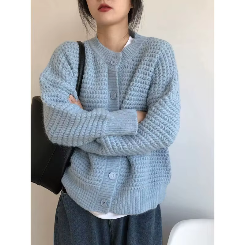 Cardigan en tricot rouge pour femme