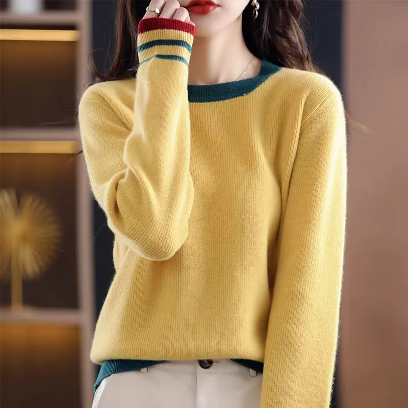 Pull à col rond coupe couvertes pour femmes