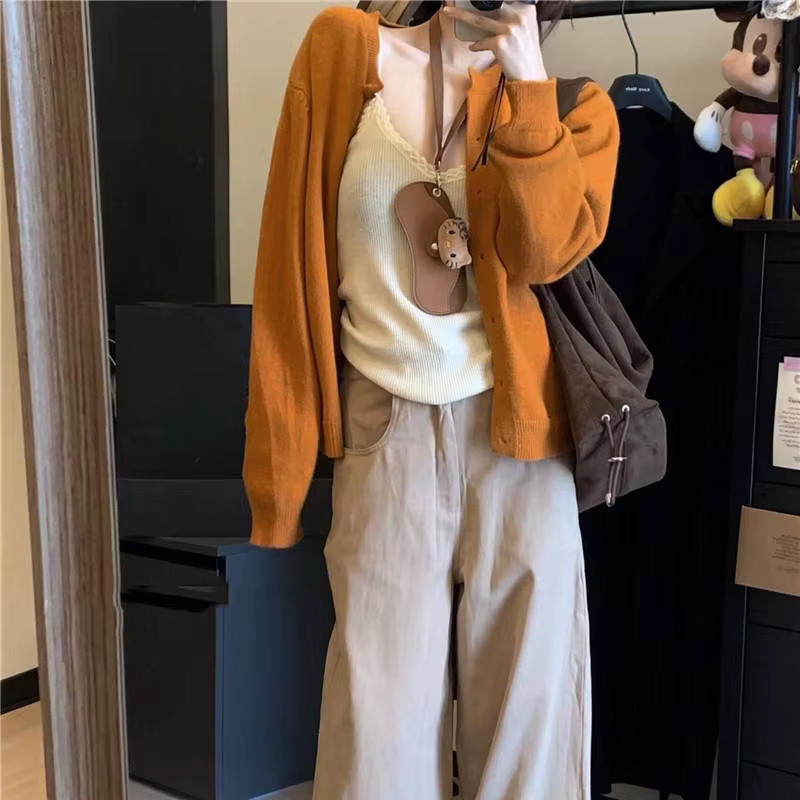 Cardigan tricoté pour femmes en automne