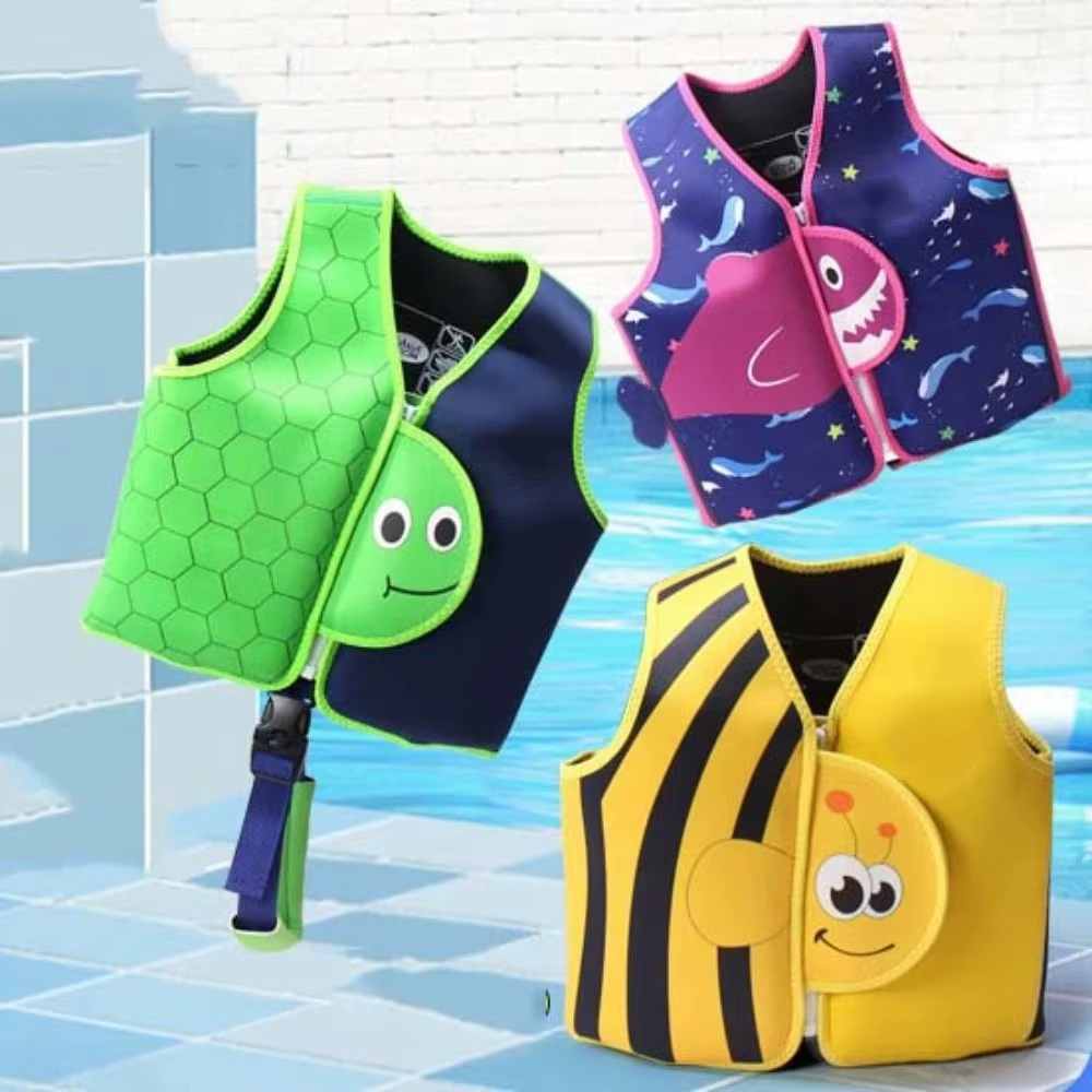 Gilet de flottaison pour enfant anti-chute, réglable et stable, gilet de natation pour bébé, gilet flottant anti-retournement à motif de dessin animé pour jeux aquatiques