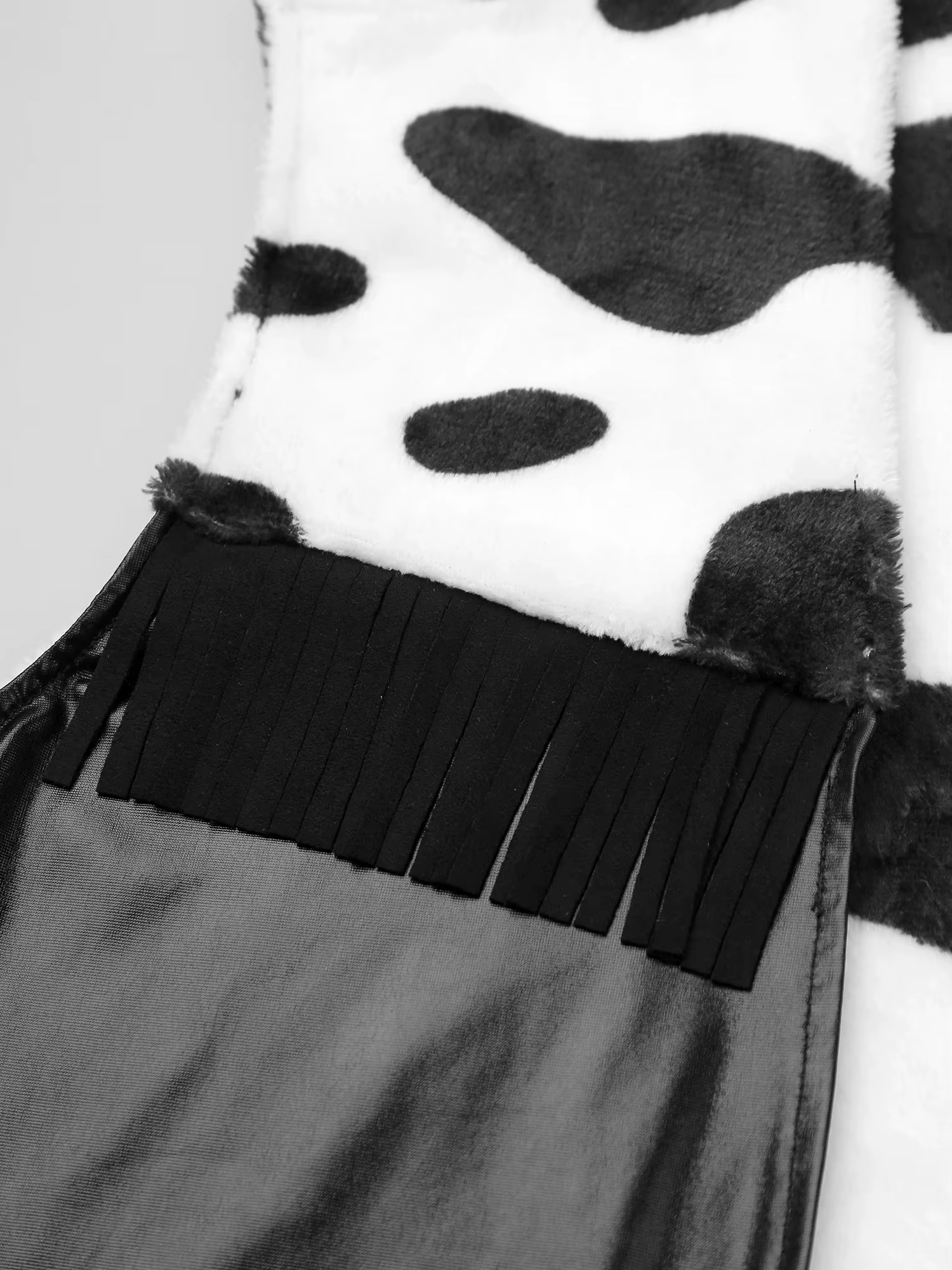 Costume de Cowboy Occidental pour Homme, Cardigan D.lique à Glaçure Imprimée Vache, Ouvert sur le Devant, Gilet à Pompon, Cosplay d'Halloween, Habillage de ix